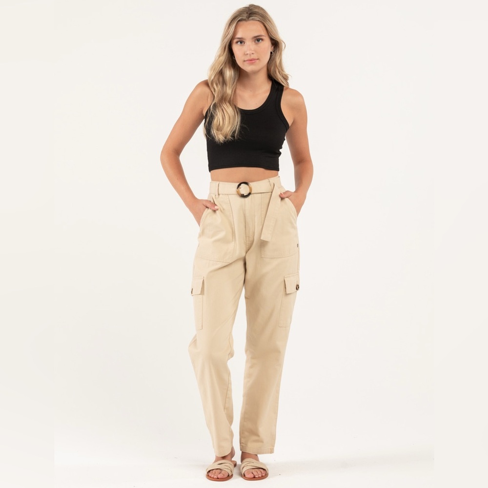 Roxy Sense Yourself Pants — in WHITE**